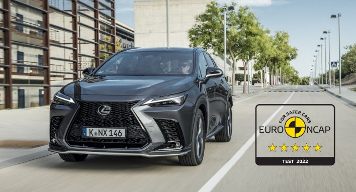 NAUJASIS LEXUS NX PASIEKĖ PENKIŲ ŽVAIGŽDUČIŲ SAUGUMO ĮVERTINIMĄ „EURO NCAP“ TESTAVIME